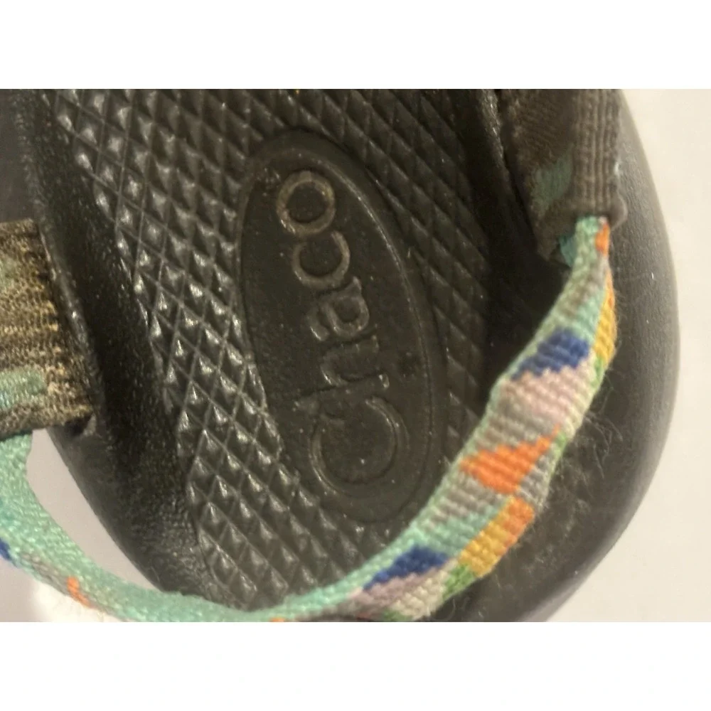 Chaco Z/1‎ Youth Girls Strappy Sport Hiking Sandals Outdoor Orange Blue Size 3
